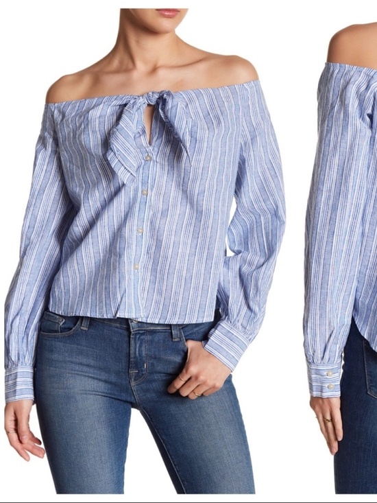 Free People Tops - Free People Beautiful Off-the-Shoulder Shirt 0302